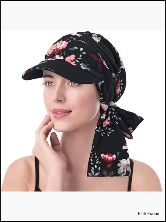 Chemo Headwrap Hat with Scarf for Women, Soft Lightweight Beanie main image 6